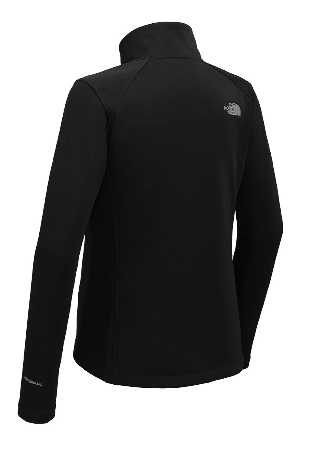 The North Face NF0A88D4 Womens Ridgewall Wind & Water Resistant Soft Shell Full Zip Jacket Black Flat Back
