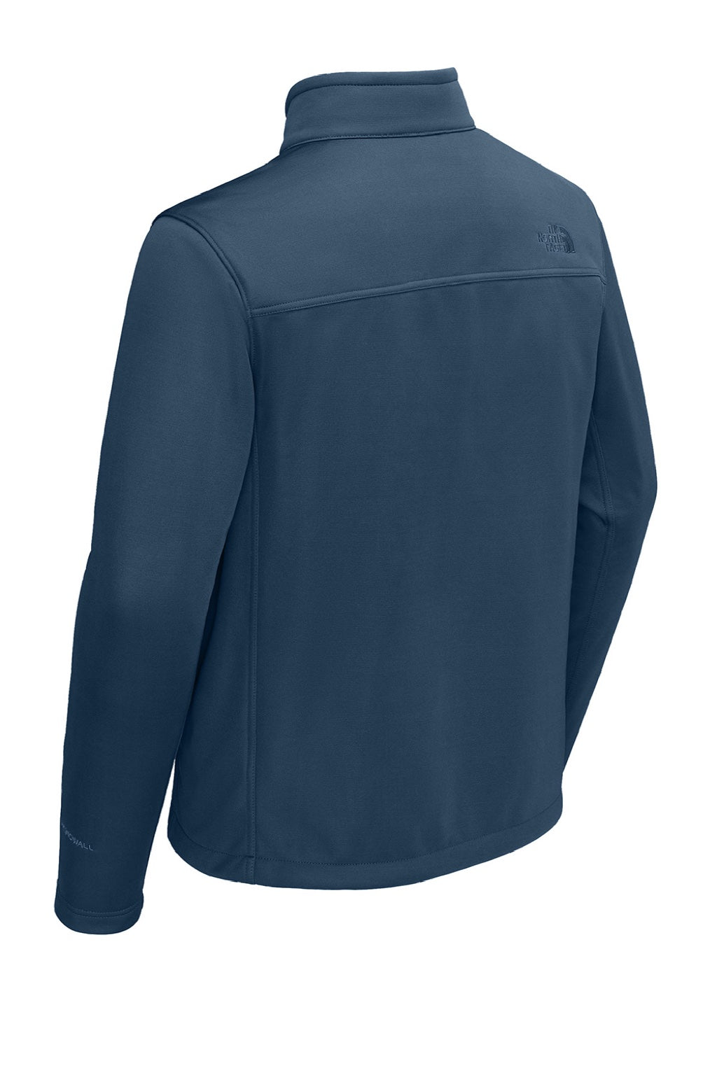The North Face NF0A88D5 Mens Ridgewall Wind & Water Resistant Soft Shell Full Zip Jacket Shady Blue Flat Back