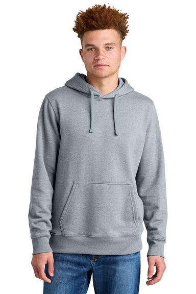 The North Face NF0A8AU0 Mens Hooded Sweatshirt Hoodie w/ Pouch Pocket Heather Light Grey Model Front