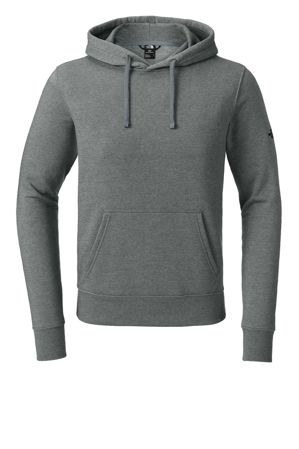 The North Face NF0A8AU0 Mens Hooded Sweatshirt Hoodie w/ Pouch Pocket Heather Medium Grey Flat Front