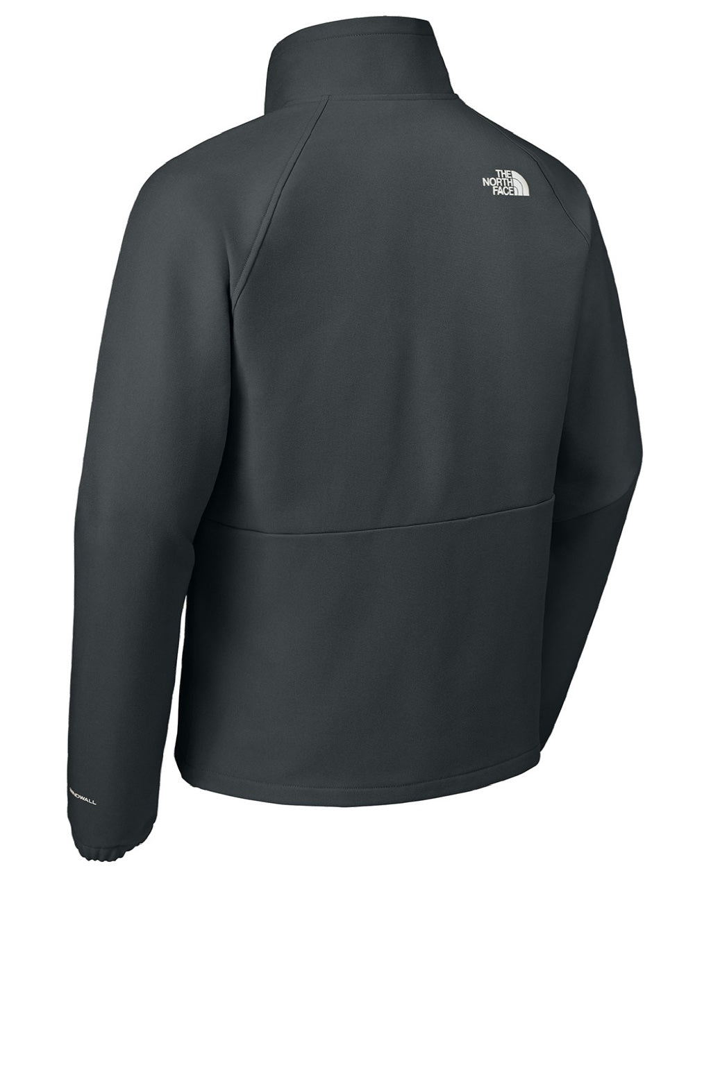 The North Face NF0A8BUD Mens Barr Lake Water Resistant Soft Shell Full Zip Jacket Heahter Dark Asphalt Grey Flat Back