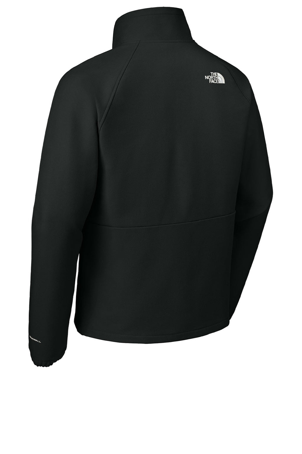 The North Face NF0A8BUD Mens Barr Lake Water Resistant Soft Shell Full Zip Jacket Heather Black Flat Back