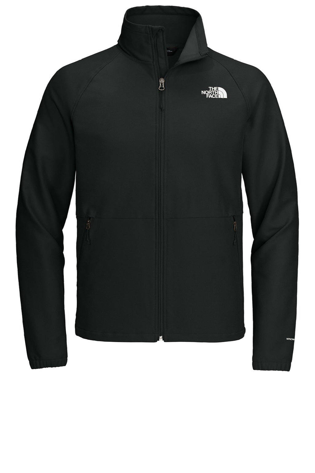 The North Face NF0A8BUD Mens Barr Lake Water Resistant Soft Shell Full Zip Jacket Heather Black Flat Front