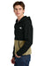 The North Face NF0A8BUS Mens Double Knit Full Zip Hooded Sweatshirt Hoodie w/ Pockets Khaki Stone/Black Model Side