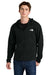 The North Face NF0A8BUS Mens Double Knit Full Zip Hooded Sweatshirt Hoodie w/ Pockets Black Model Front