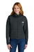 The North Face NF0A8BUT Womens Double Knit Full Zip Hooded Sweatshirt Hoodie w/ Pockets Asphalt Grey Model Front