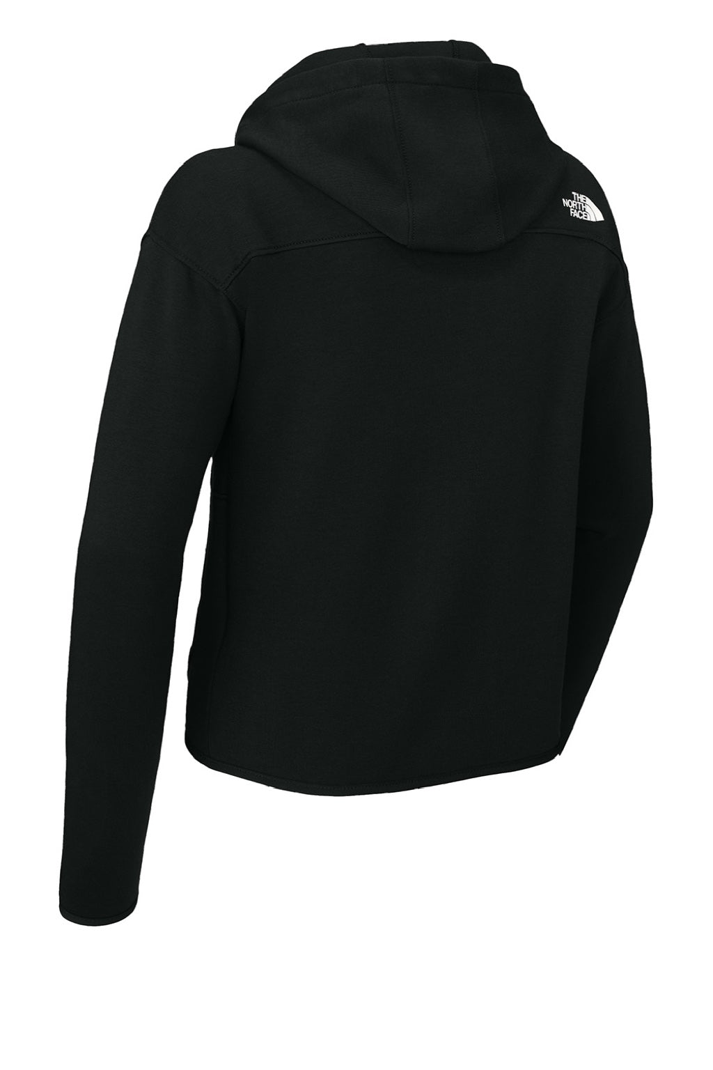 The North Face NF0A8BUT Womens Double Knit Full Zip Hooded Sweatshirt Hoodie w/ Pockets Black Flat Back