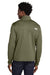 The North Face NF0A8ENJ Mens Aim Fleece 1/4 Zip Sweatshirt Burnt Olive Green Model Back