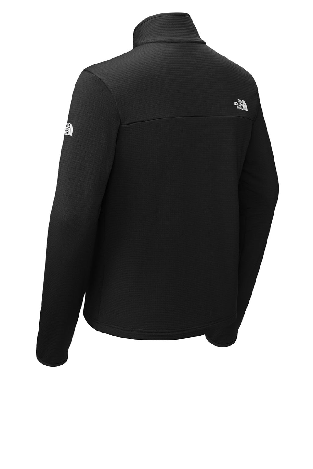 The North Face NF0A8ENJ Mens Aim Fleece 1/4 Zip Sweatshirt Black Flat Back