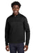 The North Face NF0A8ENJ Mens Aim Fleece 1/4 Zip Sweatshirt Black Model Front