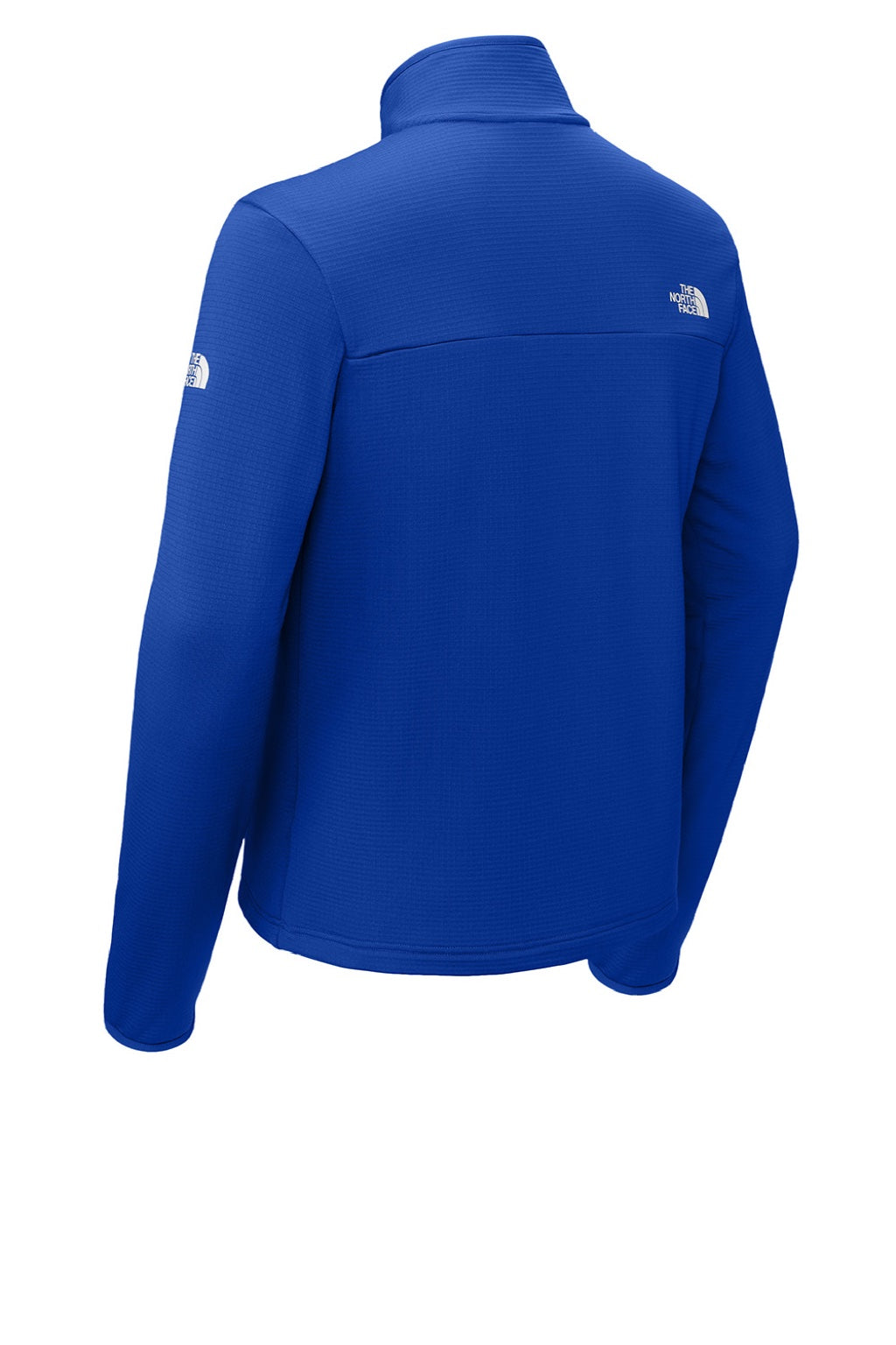 The North Face NF0A8ENJ Mens Aim Fleece 1/4 Zip Sweatshirt Blue Flat Back