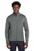 The North Face NF0A8ENK Mens Aim Fleece Full Zip Jacket Smoked Pearl Grey Model Front