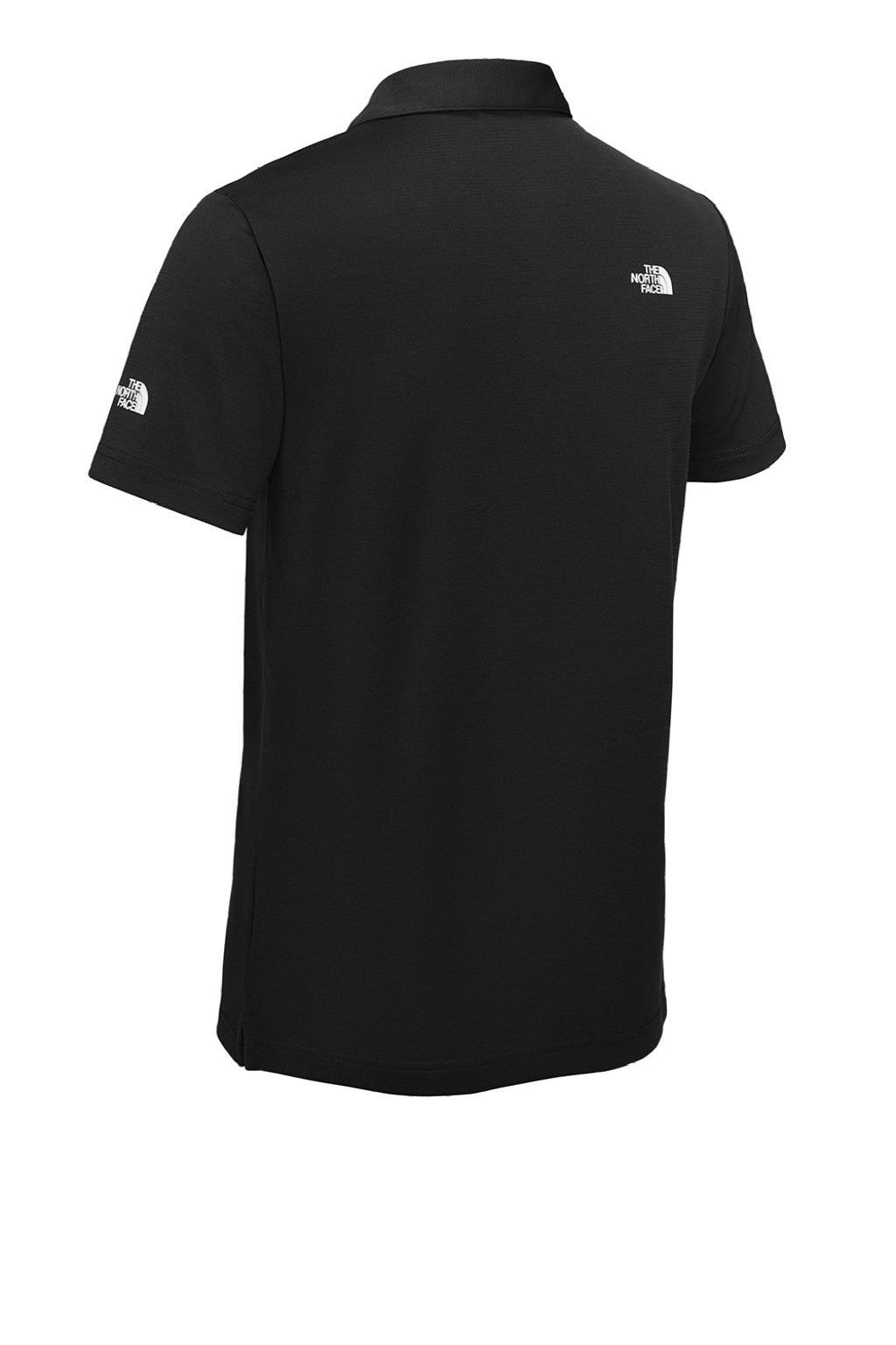 The North Face NF0A8ENM Mens Ambition Moisture Wicking Short Sleeve Polo Shirt Black Flat Back