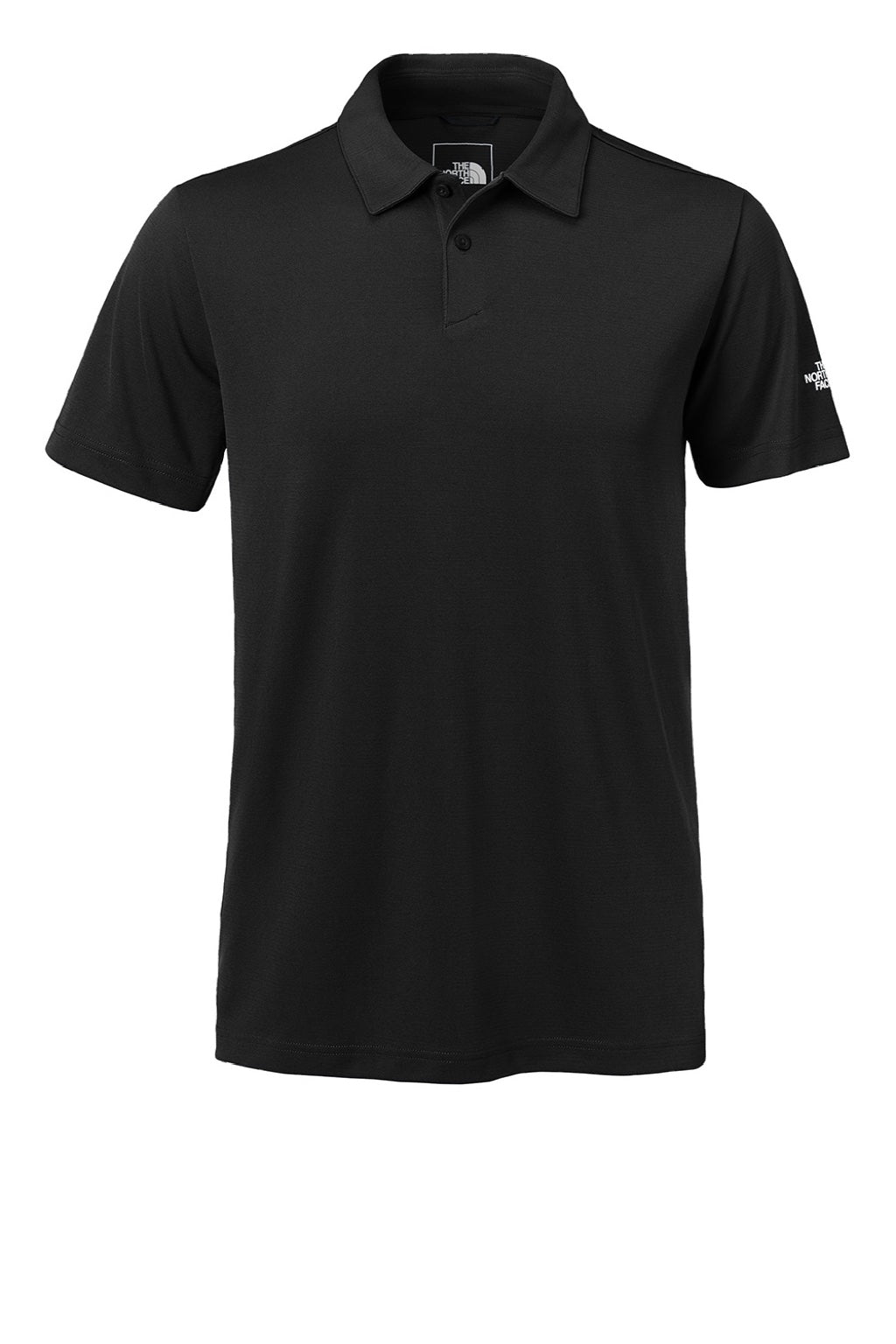 The North Face NF0A8ENM Mens Ambition Moisture Wicking Short Sleeve Polo Shirt Black Flat Front