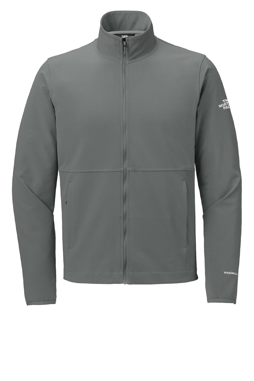 The North Face NF0A8ENN Mens Edge Stretch Wind & Water Resistant Full Zip Soft Shell Jacket Smoked Pearl Grey Flat Front