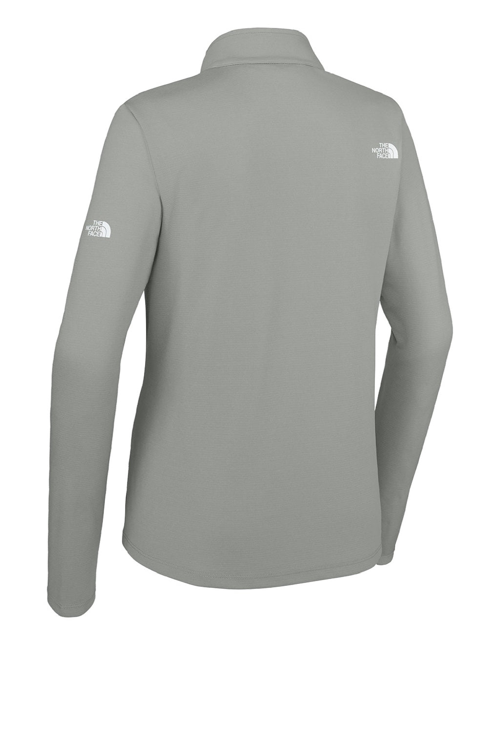 The North Face NF0A8ENQ Womens Ambition Moisture Wicking 1/4 Zip Sweatshirt Heather Meld Grey Flat Back