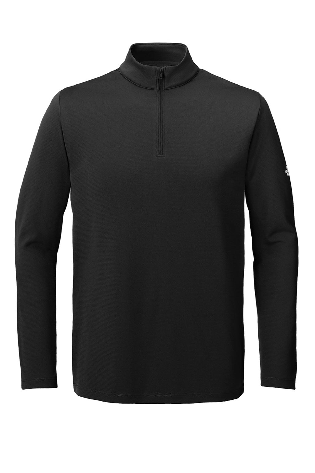 The North Face NF0A8ENR Mens Ambition Moisture Wicking 1/4 Zip Sweatshirt Black Flat Front