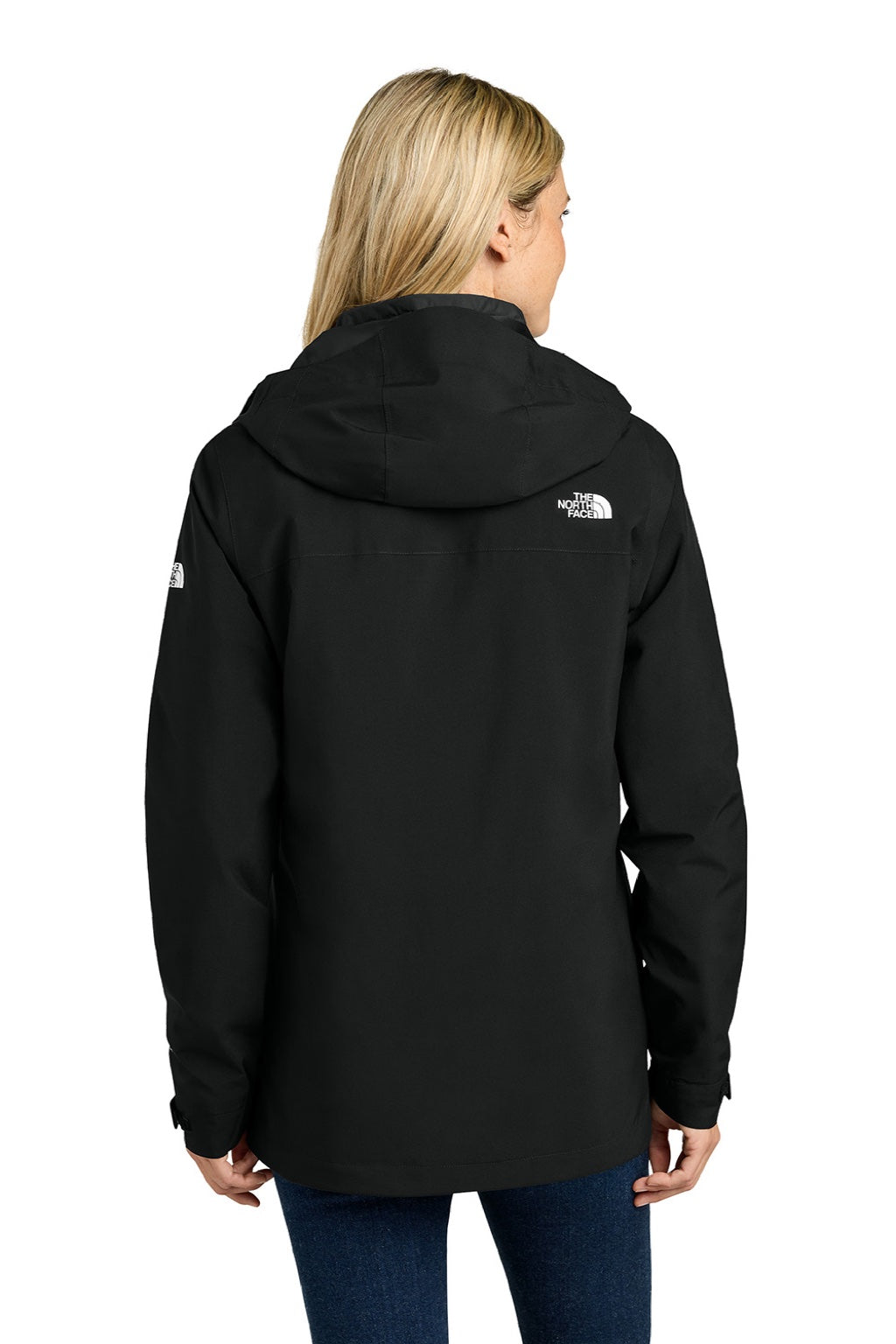The North Face NF0A8FQG Womens Castle Valley Triclimate Full Zip 3 in 1 Jacket Black Model Back