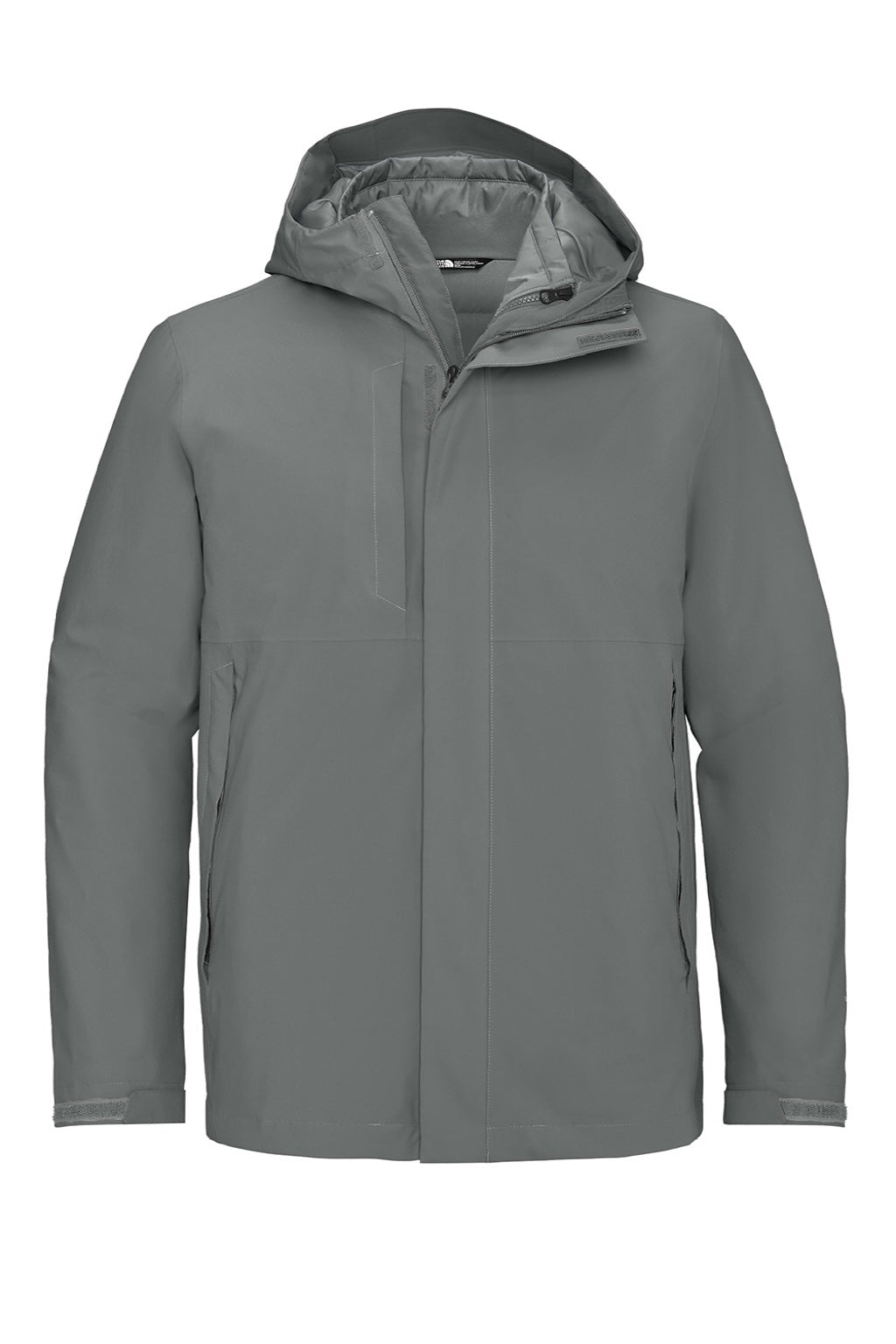 The North Face NF0A8FQH Mens Castle Valley Triclimate Full Zip 3 in 1 Jacket Smoked Pearl Grey Flat Front