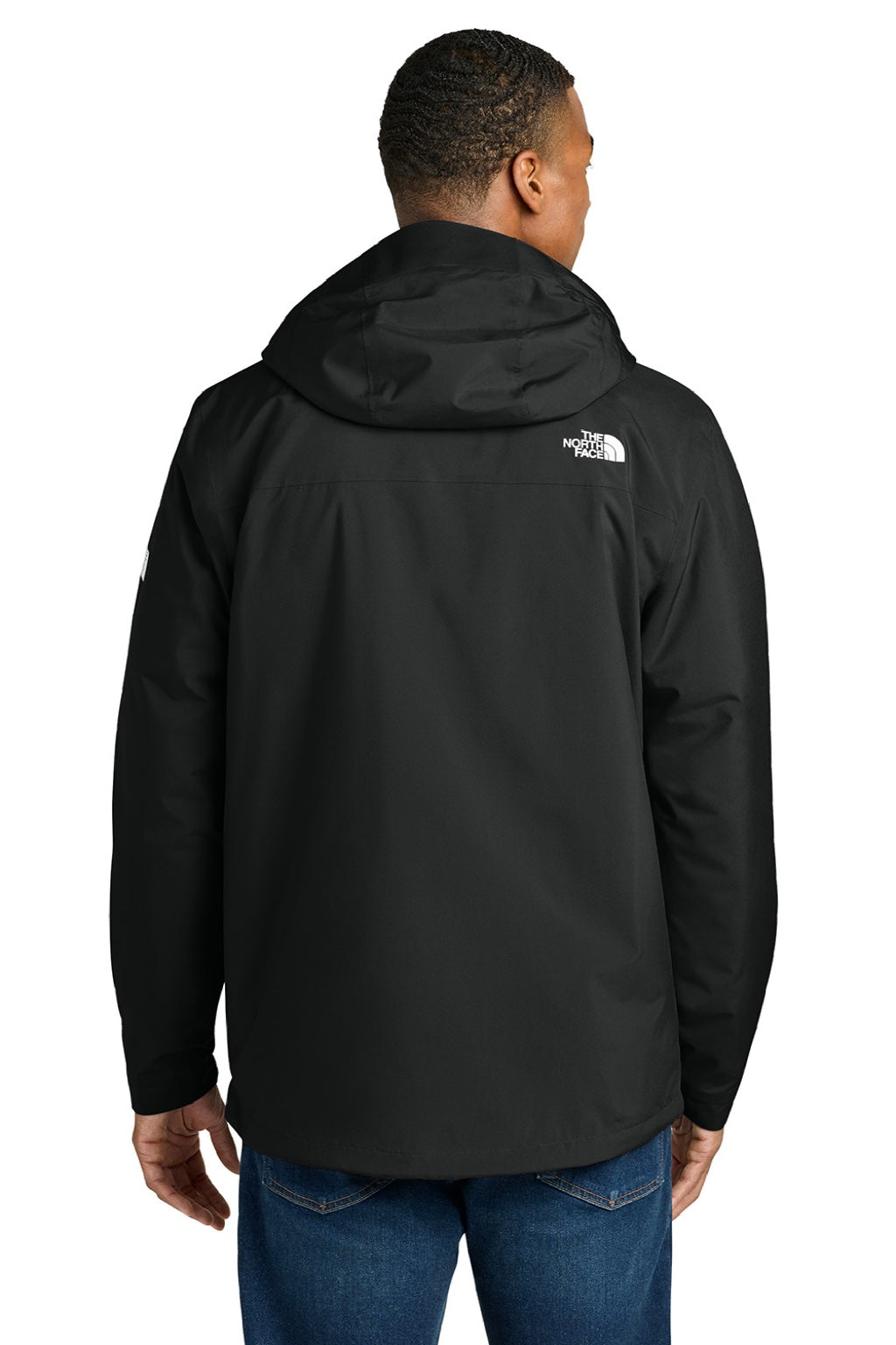 The North Face NF0A8FQH Mens Castle Valley Triclimate Full Zip 3 in 1 Jacket Black Model Back