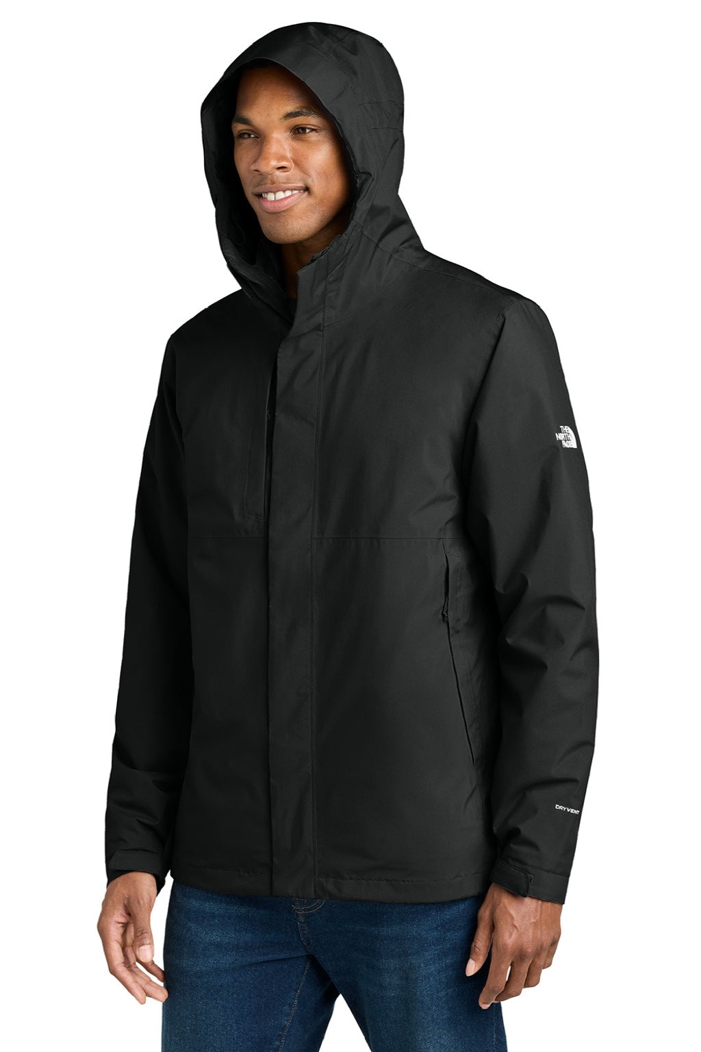 The North Face NF0A8FQH Mens Castle Valley Triclimate Full Zip 3 in 1 Jacket Black Model 3Q