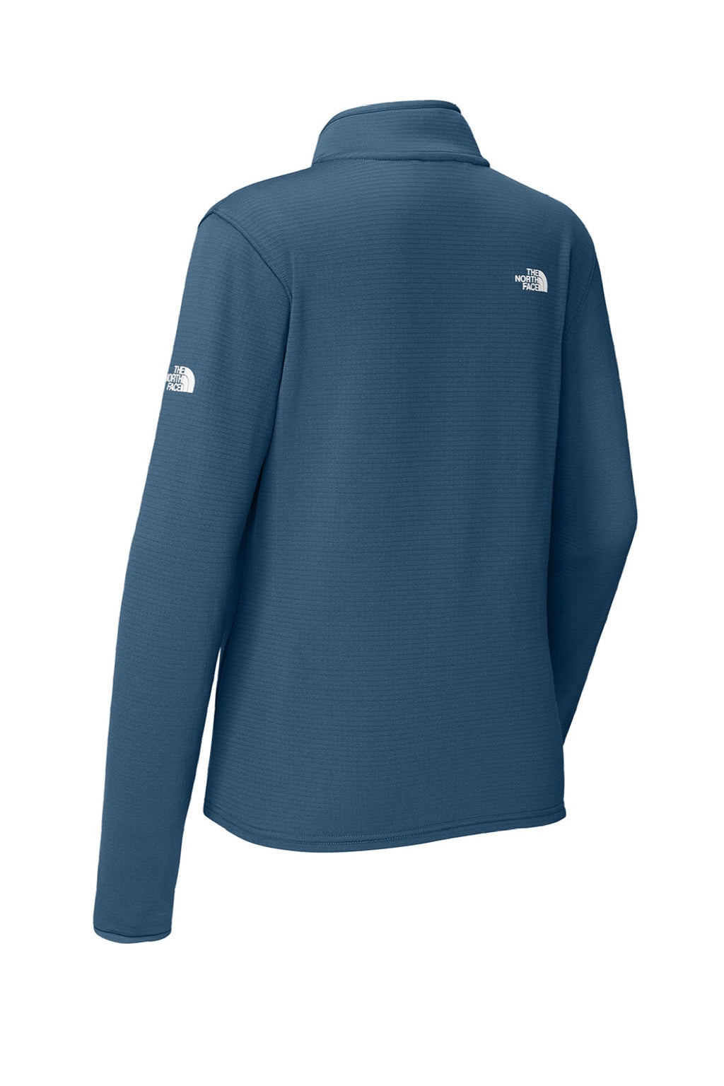 The North Face NF0A8FQJ Womens Aim Full Zip Fleece Jacket Shady Blue Flat Back