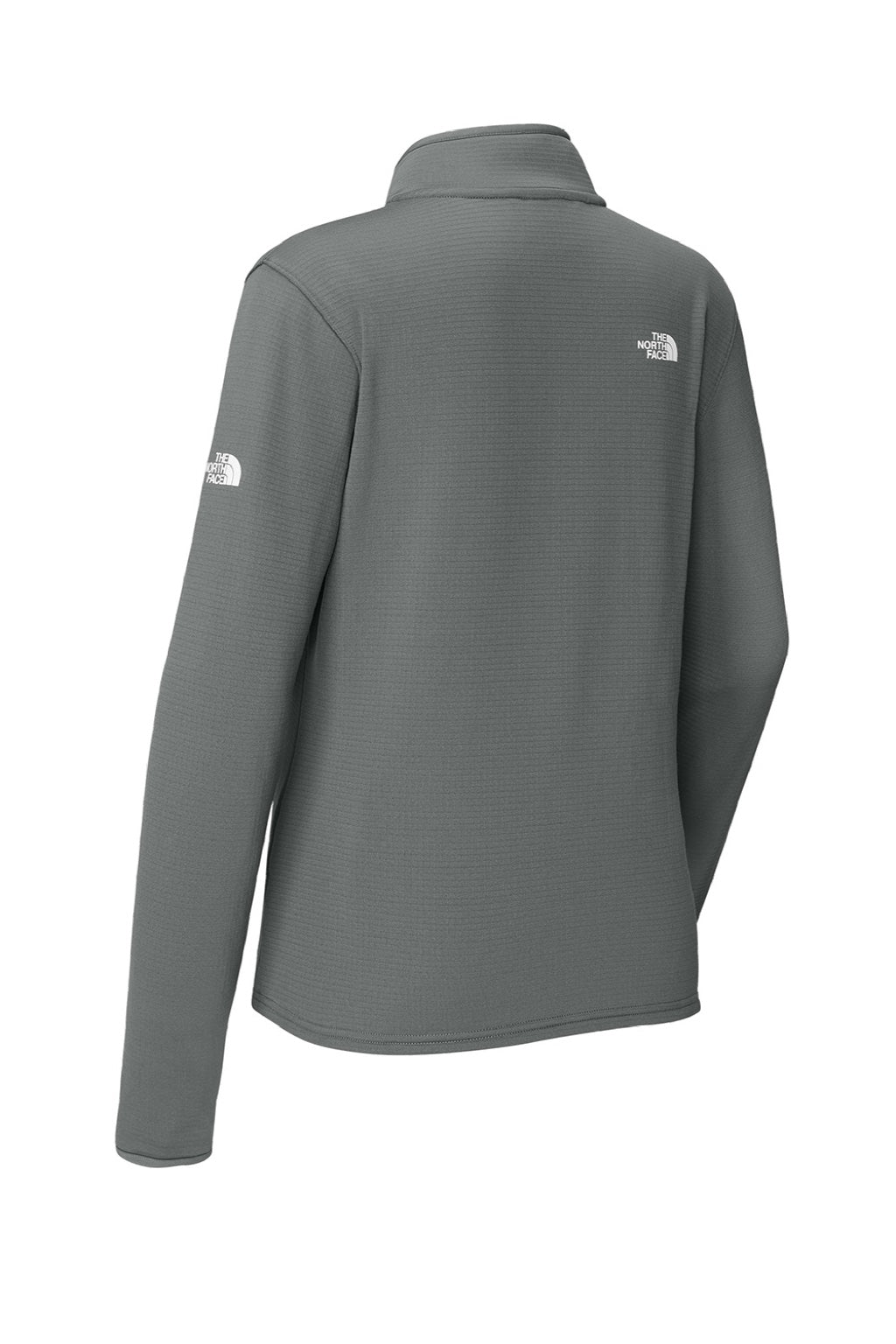 The North Face NF0A8FQJ Womens Aim Full Zip Fleece Jacket Smoked Pearl Grey Flat Back