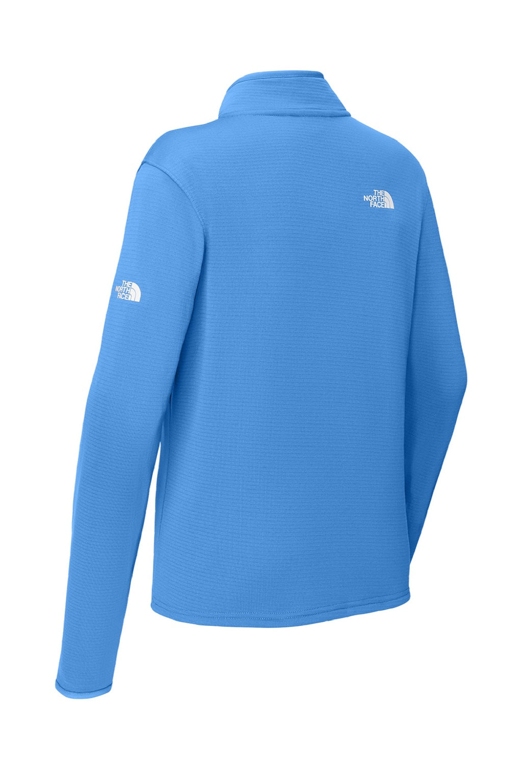 The North Face NF0A8FQK Womens Aim 1/4 Zip Fleece Sweatshirt Marina Blue Flat Back