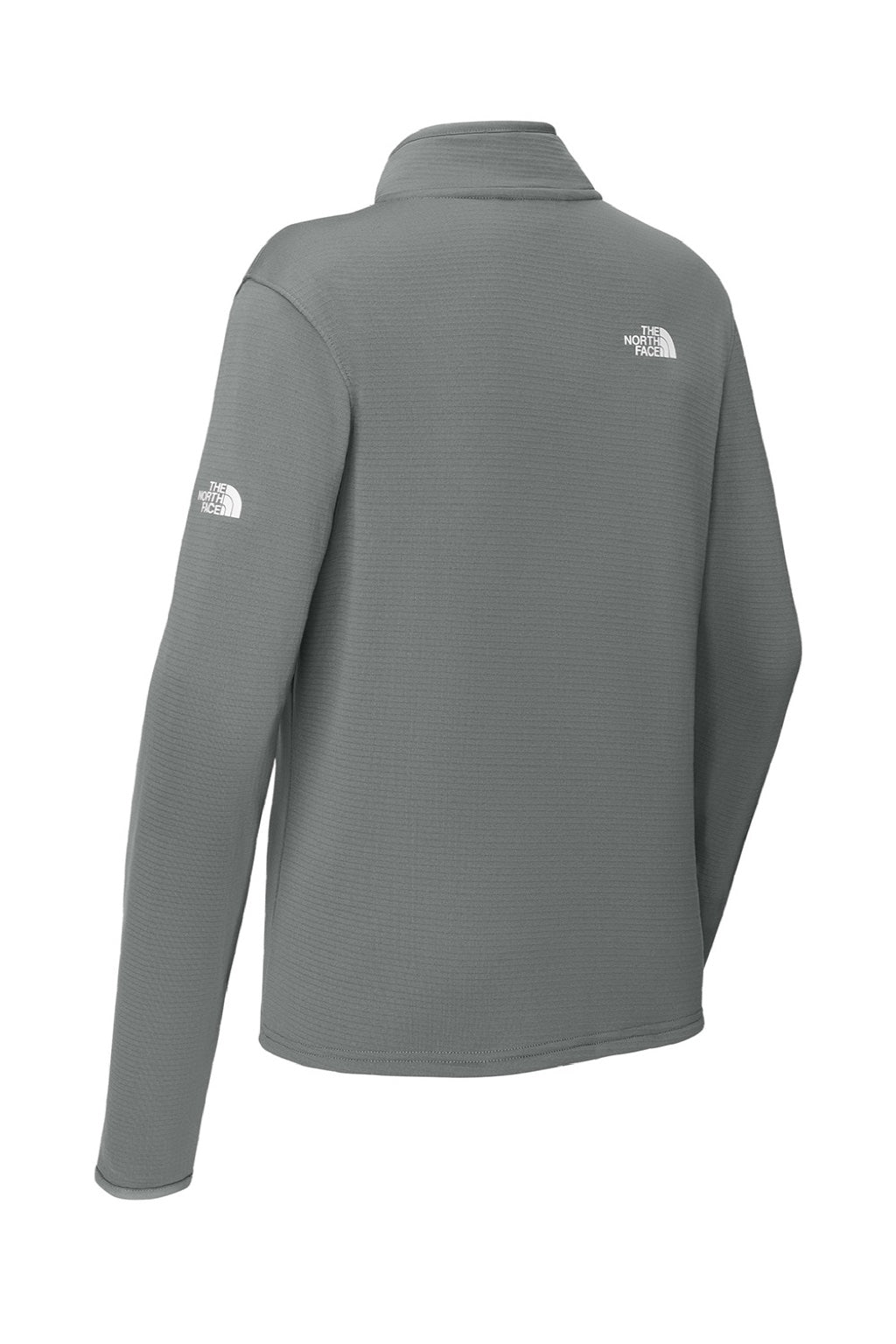 The North Face NF0A8FQK Womens Aim 1/4 Zip Fleece Sweatshirt Smoked Pearl Grey Flat Back