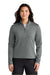 The North Face NF0A8FQK Womens Aim 1/4 Zip Fleece Sweatshirt Smoked Pearl Grey Model Front