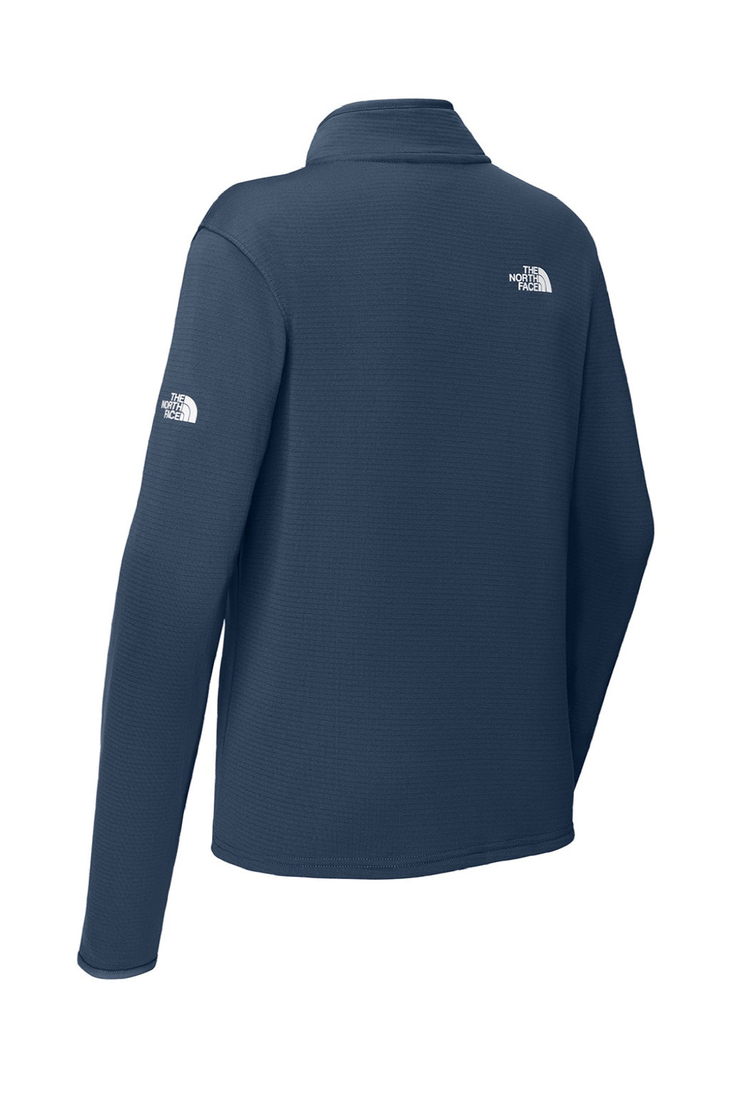 The North Face NF0A8FQK Womens Aim 1/4 Zip Fleece Sweatshirt Summit Navy Blue Flat Back