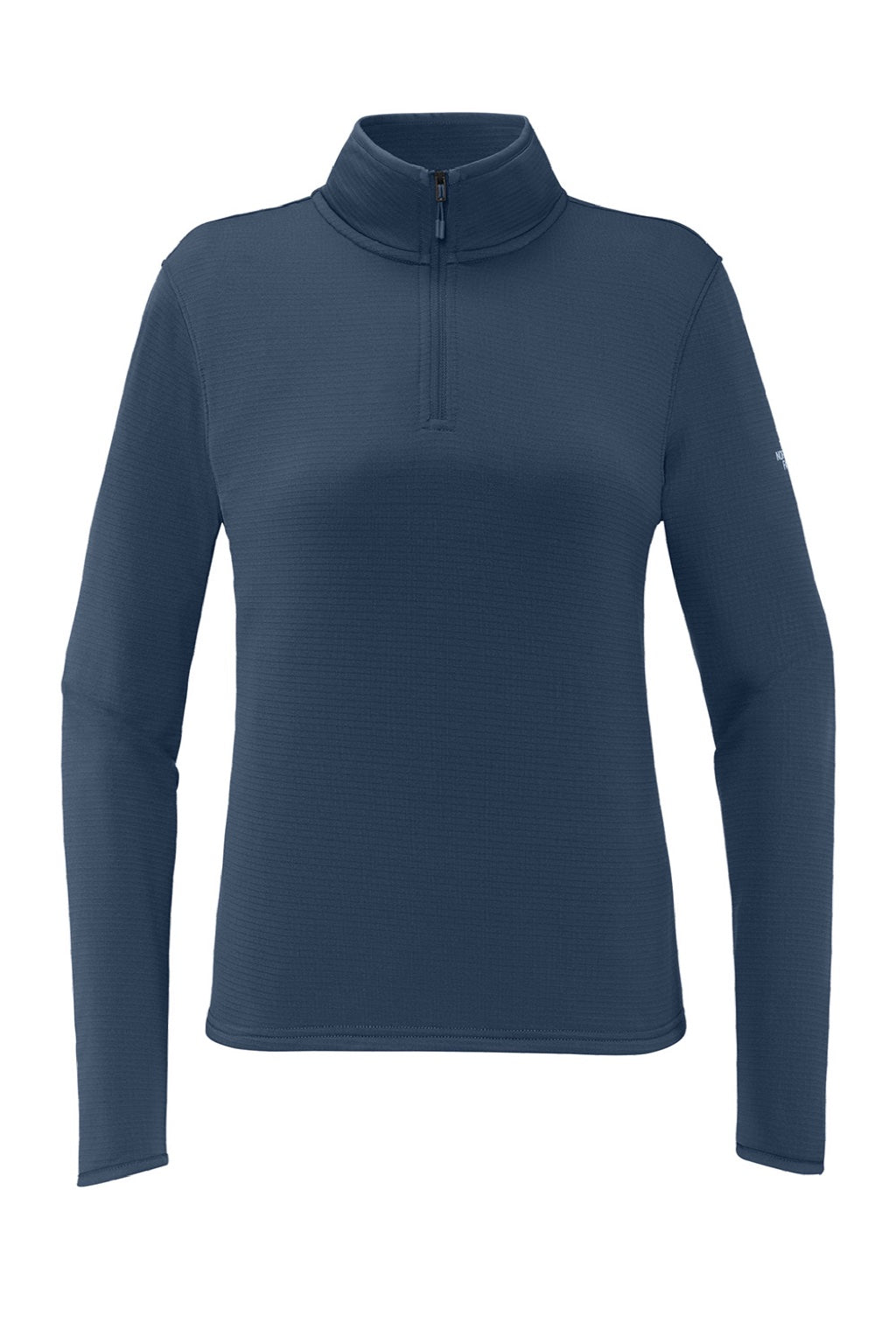 The North Face NF0A8FQK Womens Aim 1/4 Zip Fleece Sweatshirt Summit Navy Blue Flat Front