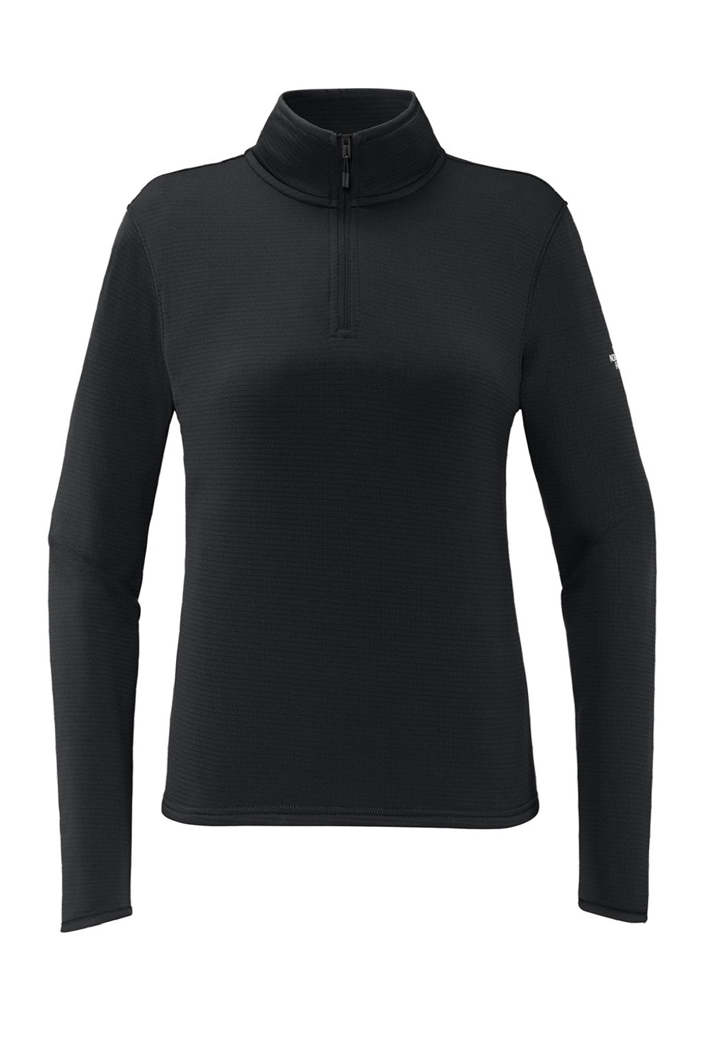 The North Face NF0A8FQK Womens Aim 1/4 Zip Fleece Sweatshirt Black Flat Front