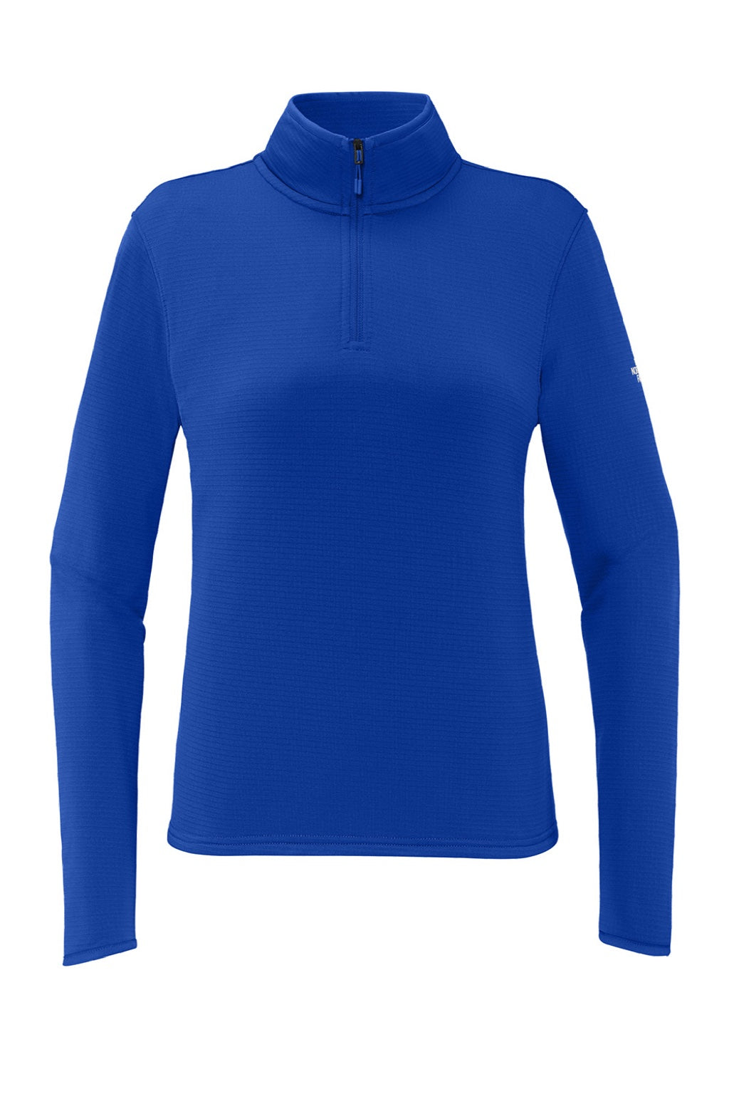 The North Face NF0A8FQK Womens Aim 1/4 Zip Fleece Sweatshirt Blue Flat Front