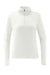 The North Face NF0A8FQK Womens Aim 1/4 Zip Fleece Sweatshirt Dune White Flat Front