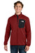 The North Face NF0A8FQN Mens Dove Creek Full Zip Fleece Jacket Cardinal Red Model Front
