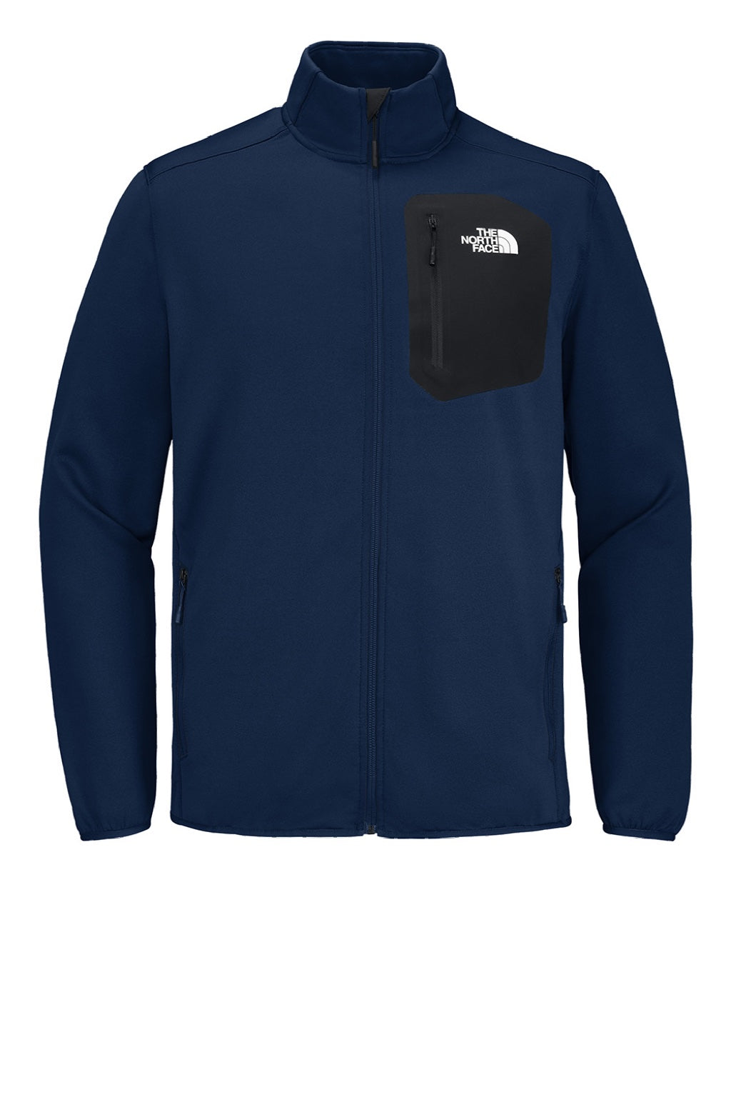 The North Face NF0A8FQN Mens Dove Creek Full Zip Fleece Jacket Lunar Blue Flat Front