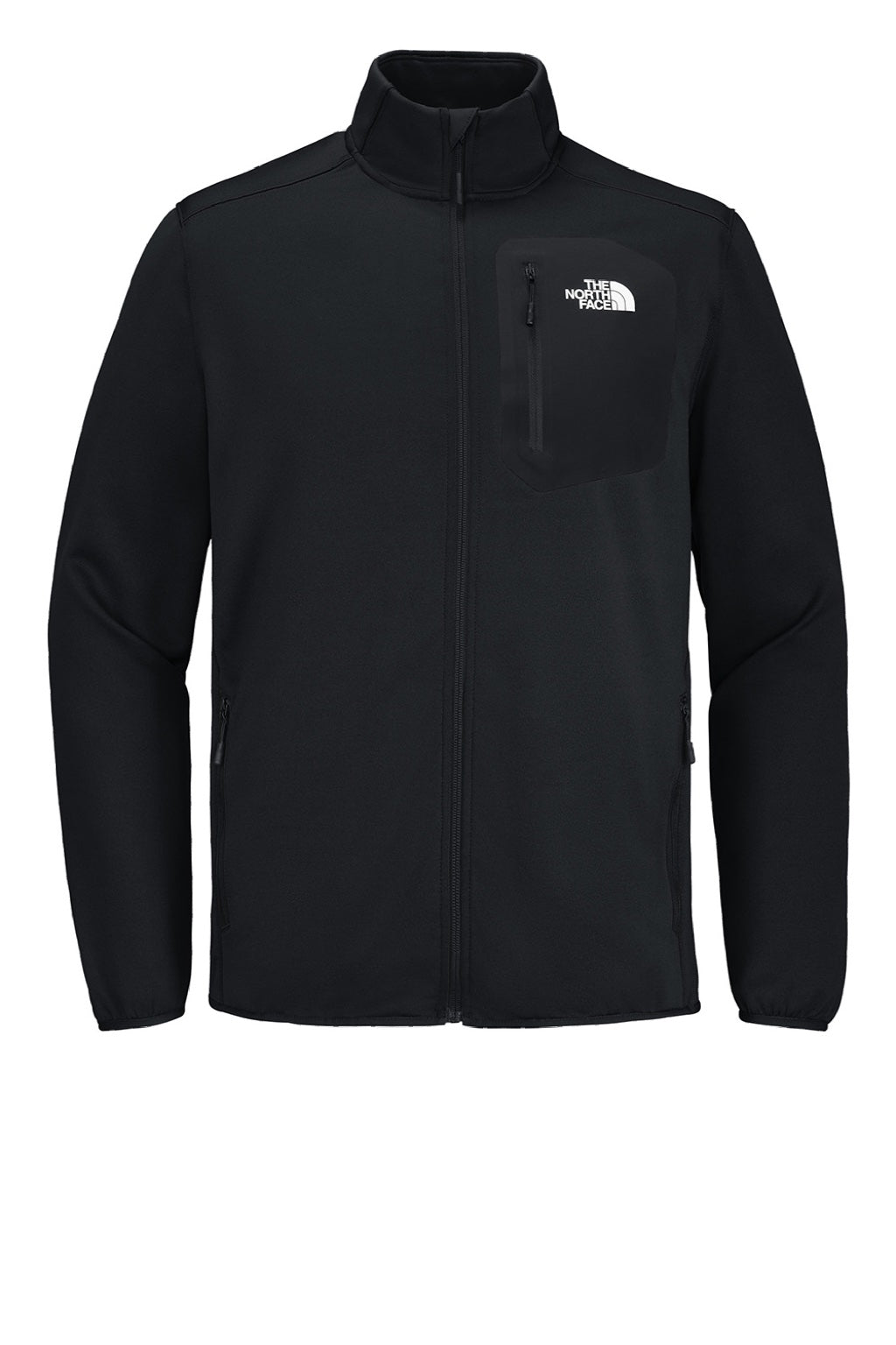 The North Face NF0A8FQN Mens Dove Creek Full Zip Fleece Jacket Black Flat Front