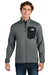 The North Face NF0A8FQN Mens Dove Creek Full Zip Fleece Jacket Heather Medium Grey Model Front