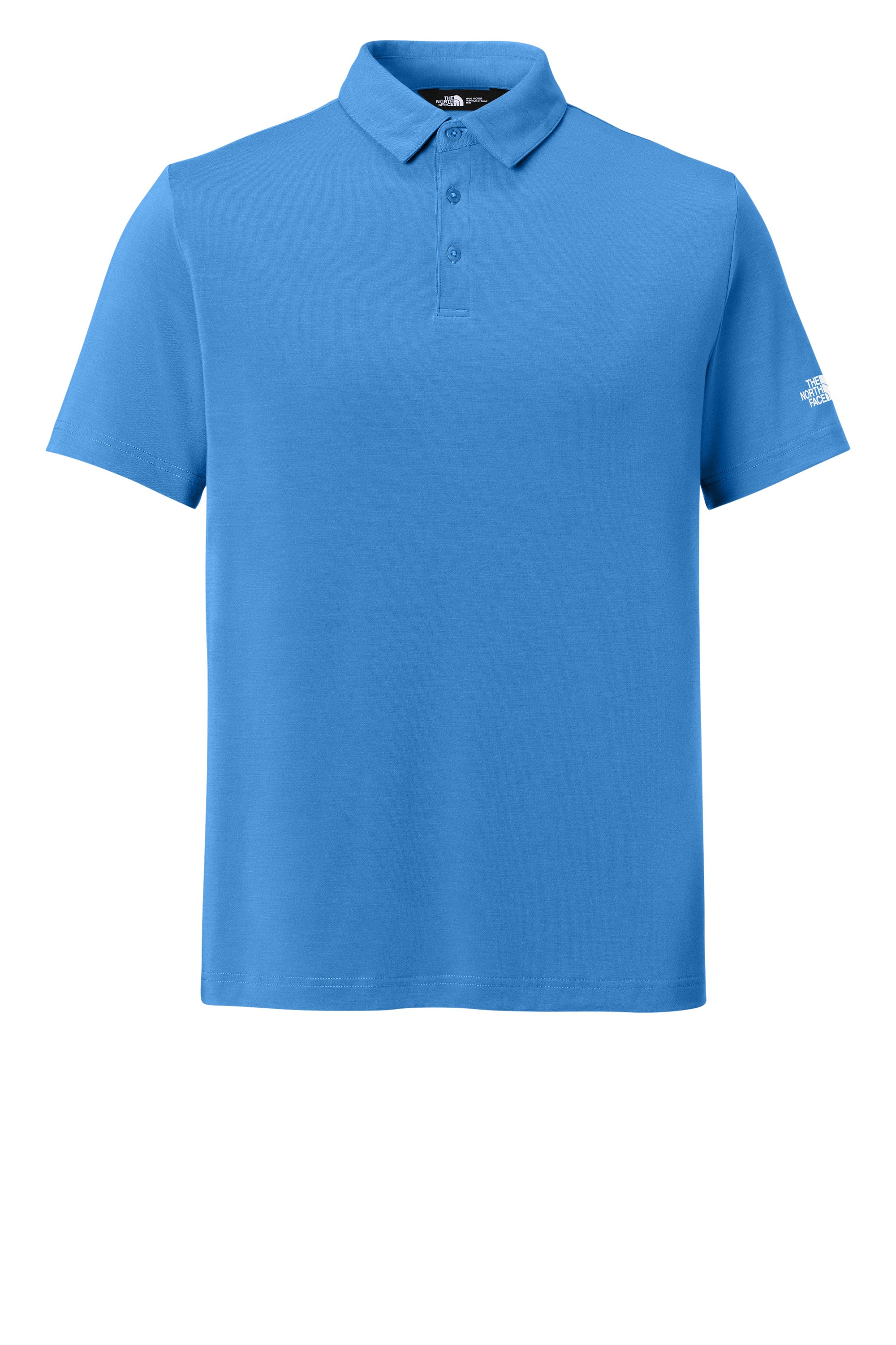The North Face NF0A8GE0 Mens Canyon Crest Short Sleeve Polo Shirt Marina Blue Flat Front