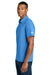 The North Face NF0A8GE0 Mens Canyon Crest Short Sleeve Polo Shirt Marina Blue Model Side