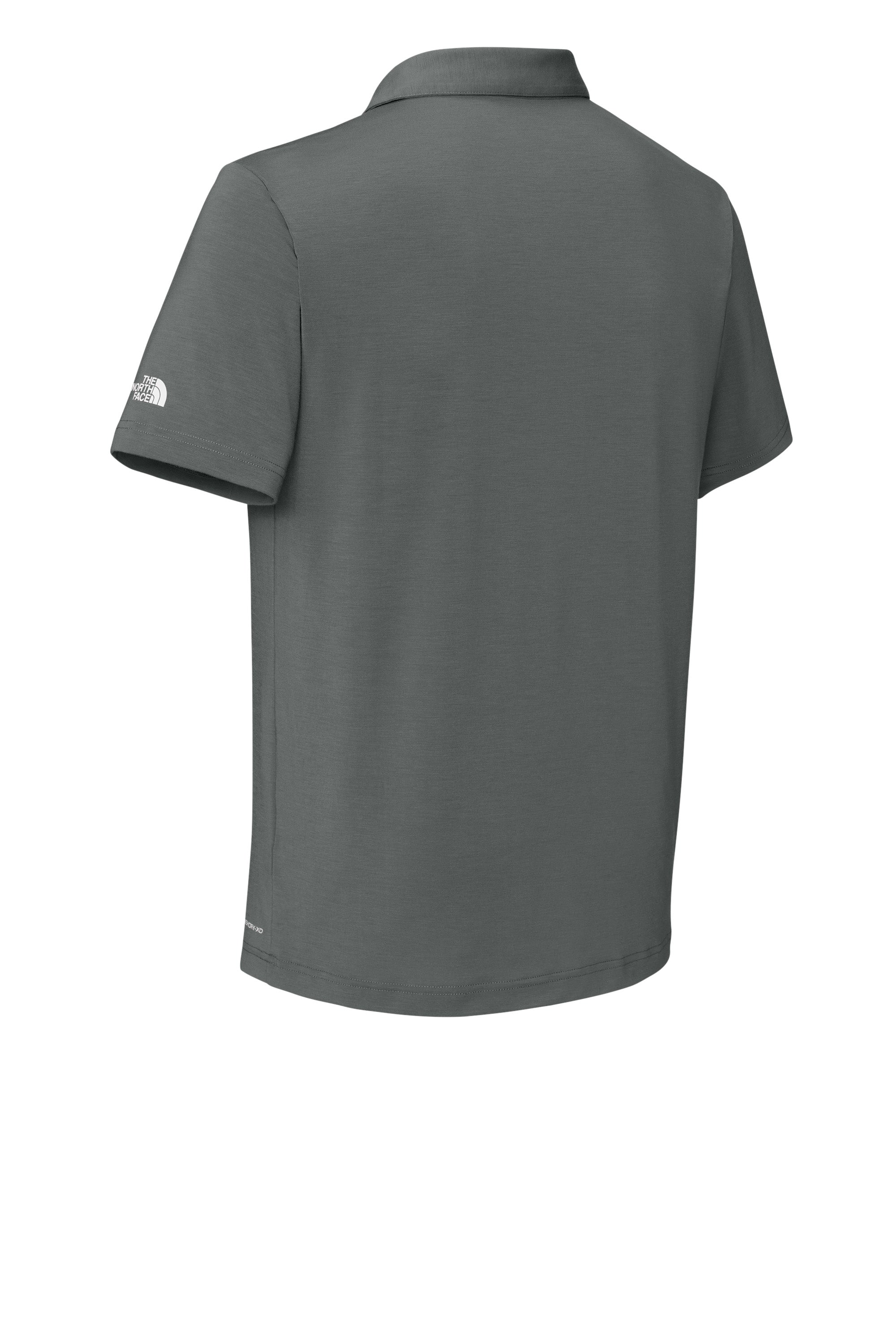 The North Face NF0A8GE0 Mens Canyon Crest Short Sleeve Polo Shirt Smoked Pearl Grey Flat Back