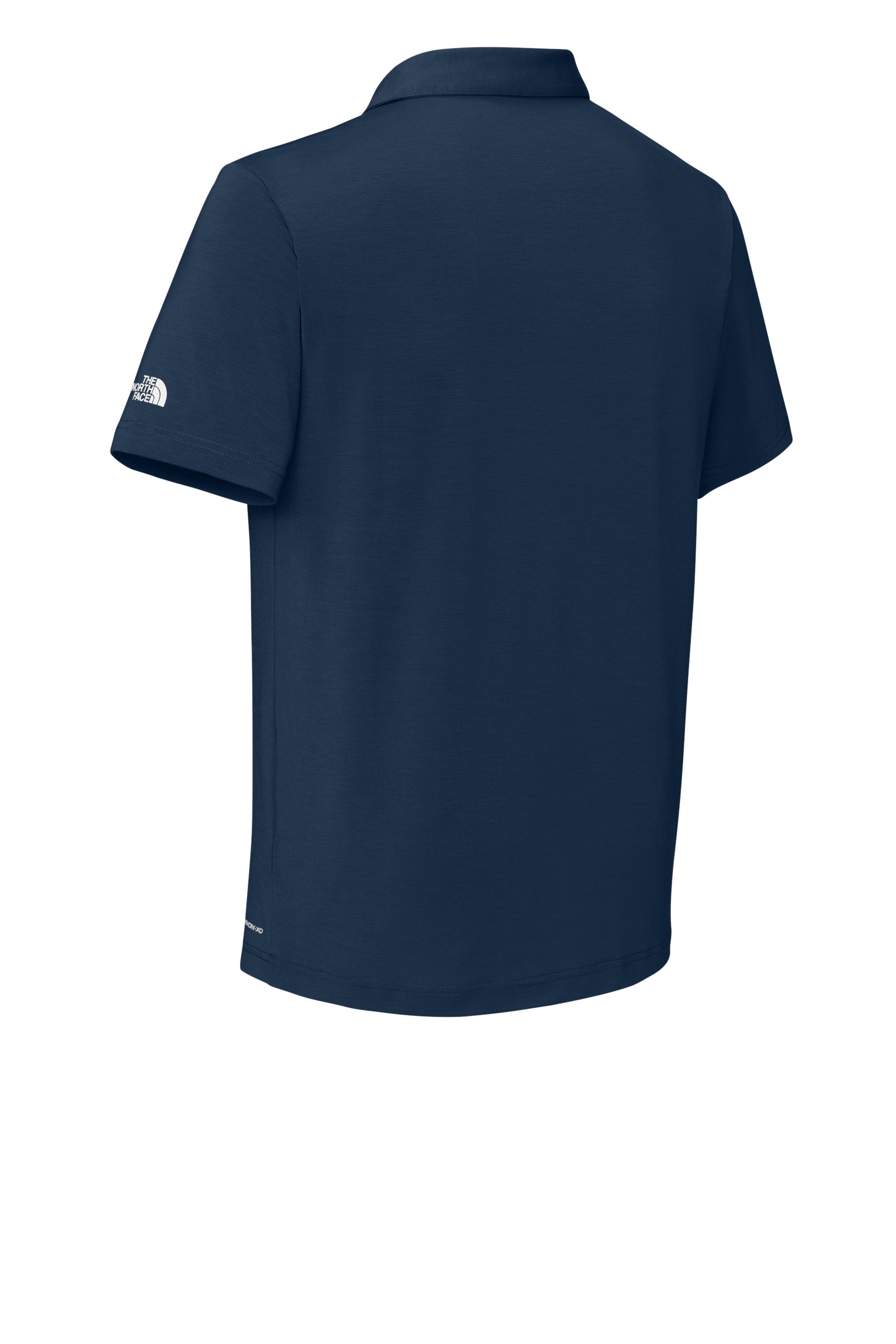 The North Face NF0A8GE0 Mens Canyon Crest Short Sleeve Polo Shirt Summit Navy Blue Flat Back