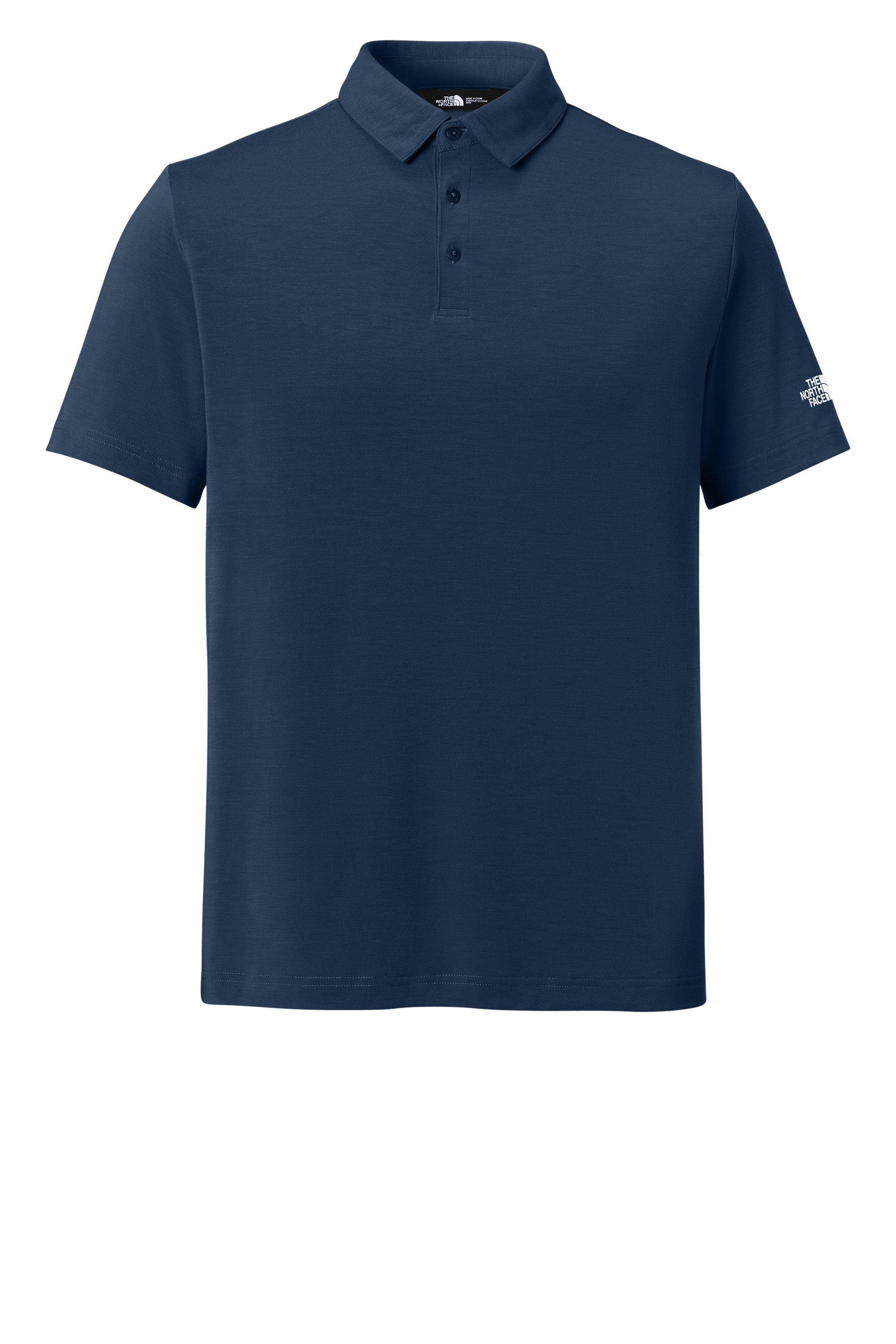 The North Face NF0A8GE0 Mens Canyon Crest Short Sleeve Polo Shirt Summit Navy Blue Flat Front
