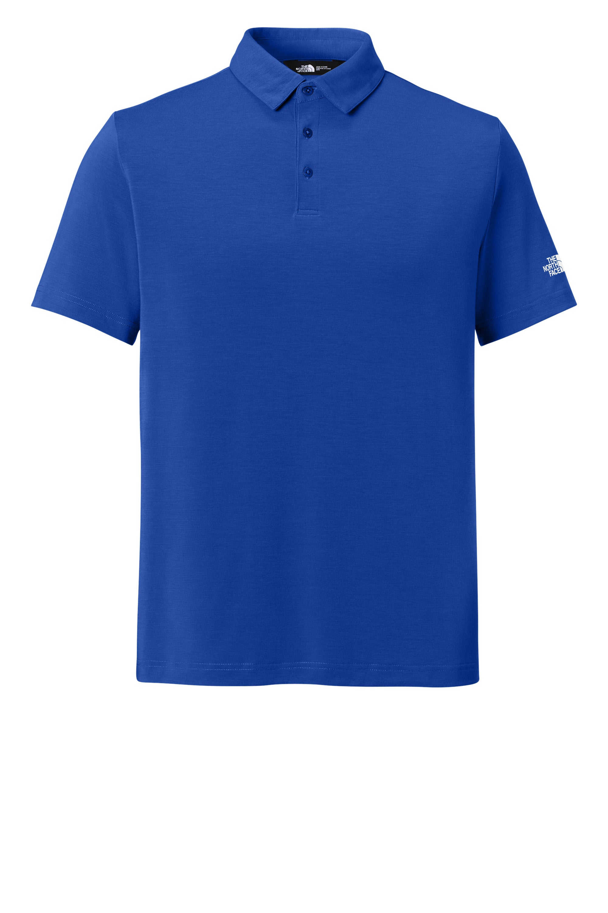 The North Face NF0A8GE0 Mens Canyon Crest Short Sleeve Polo Shirt Blue Flat Front