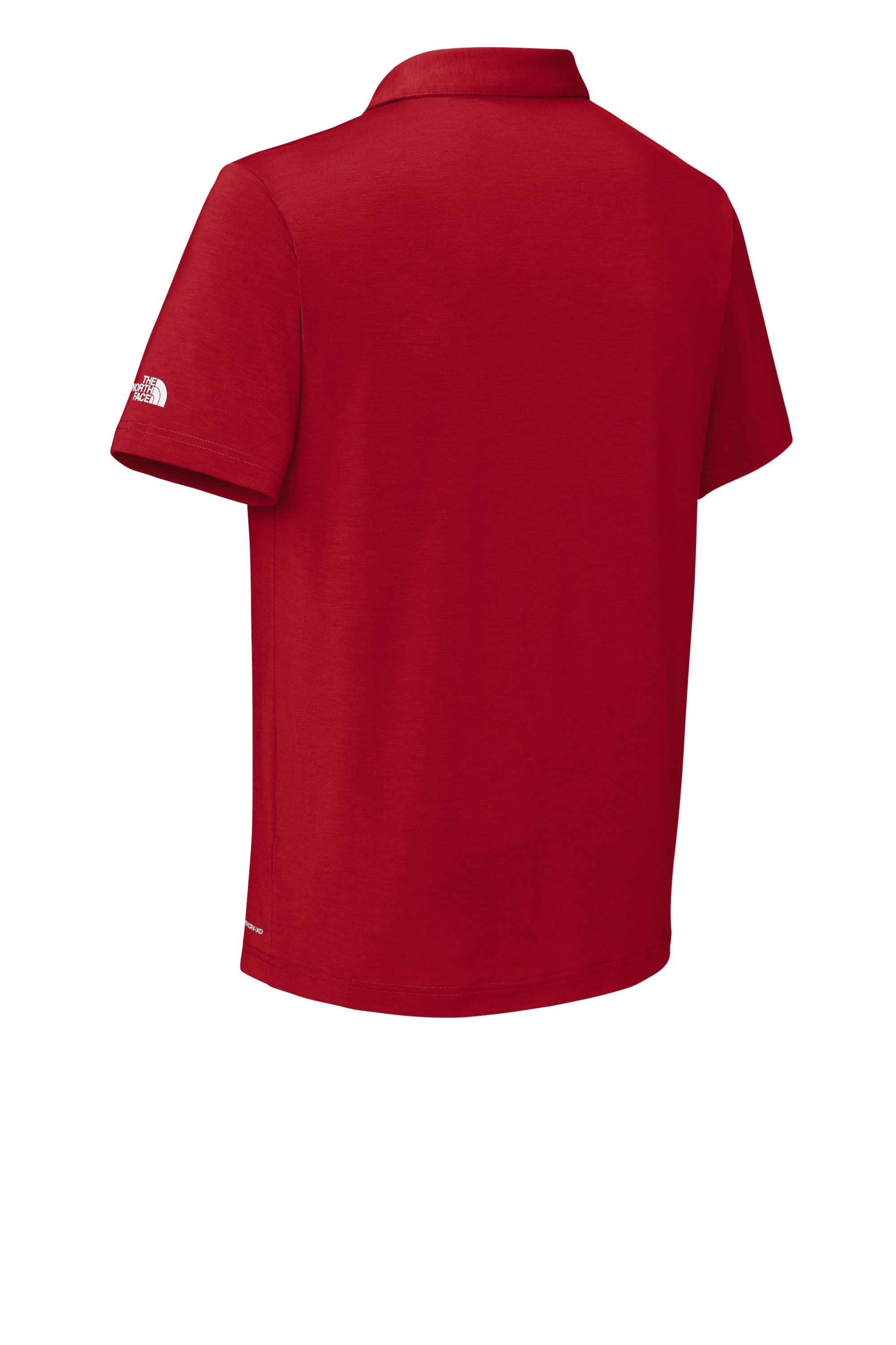 The North Face NF0A8GE0 Mens Canyon Crest Short Sleeve Polo Shirt Red Flat Back