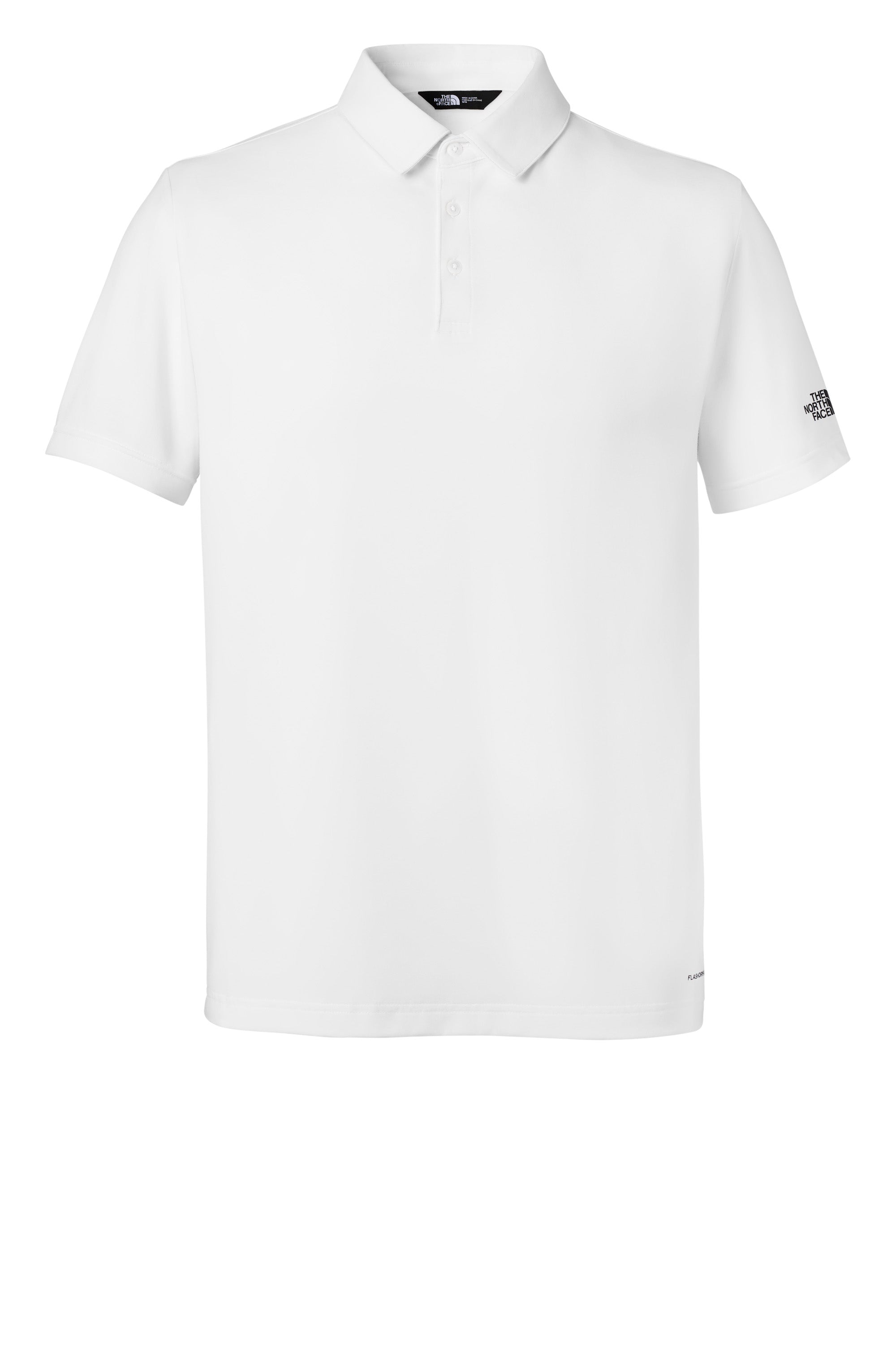 The North Face NF0A8GE0 Mens Canyon Crest Short Sleeve Polo Shirt White Flat Front