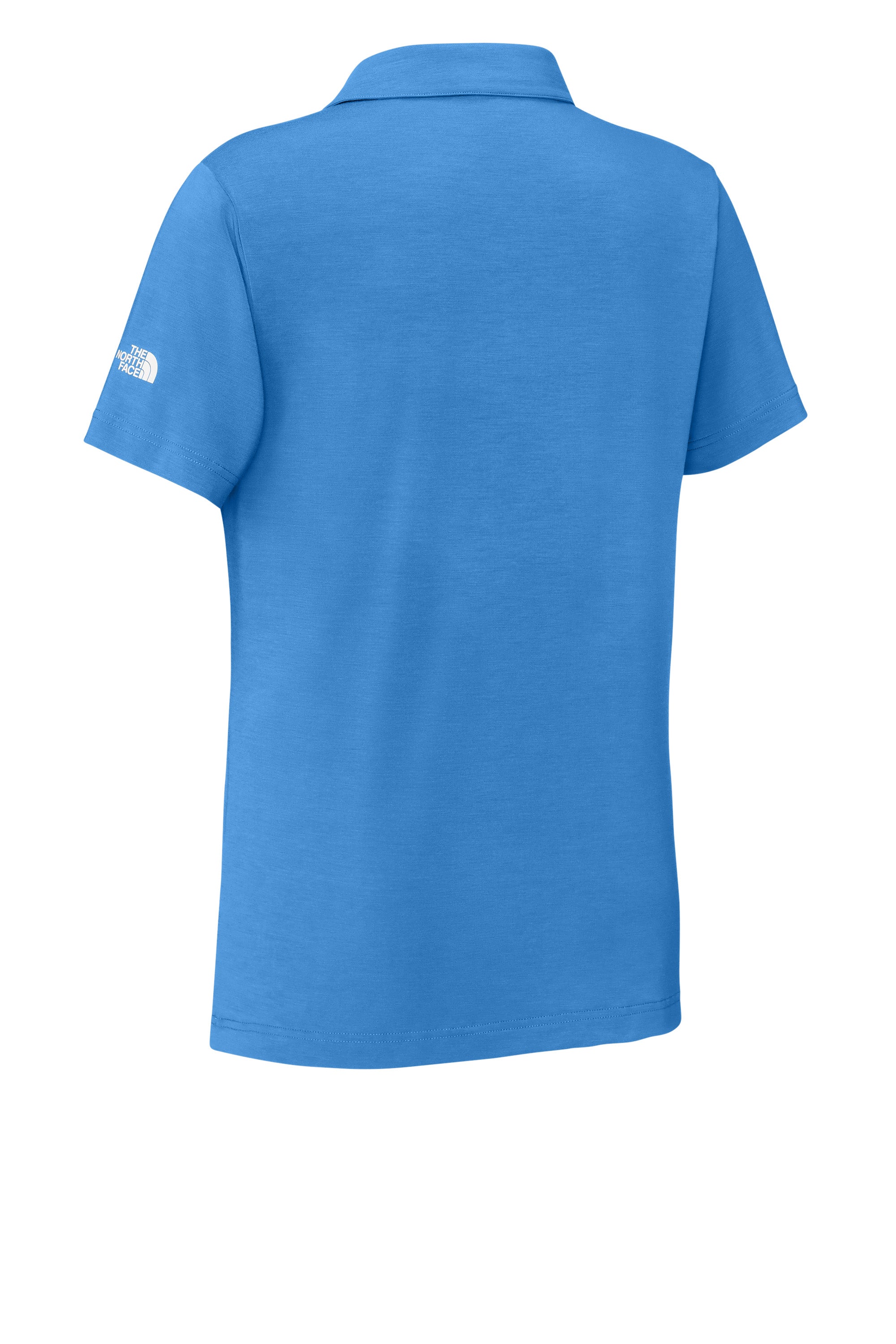 The North Face NF0A8GE1 Womens Canyon Crest Short Sleeve Polo Shirt Marina Blue Flat Back