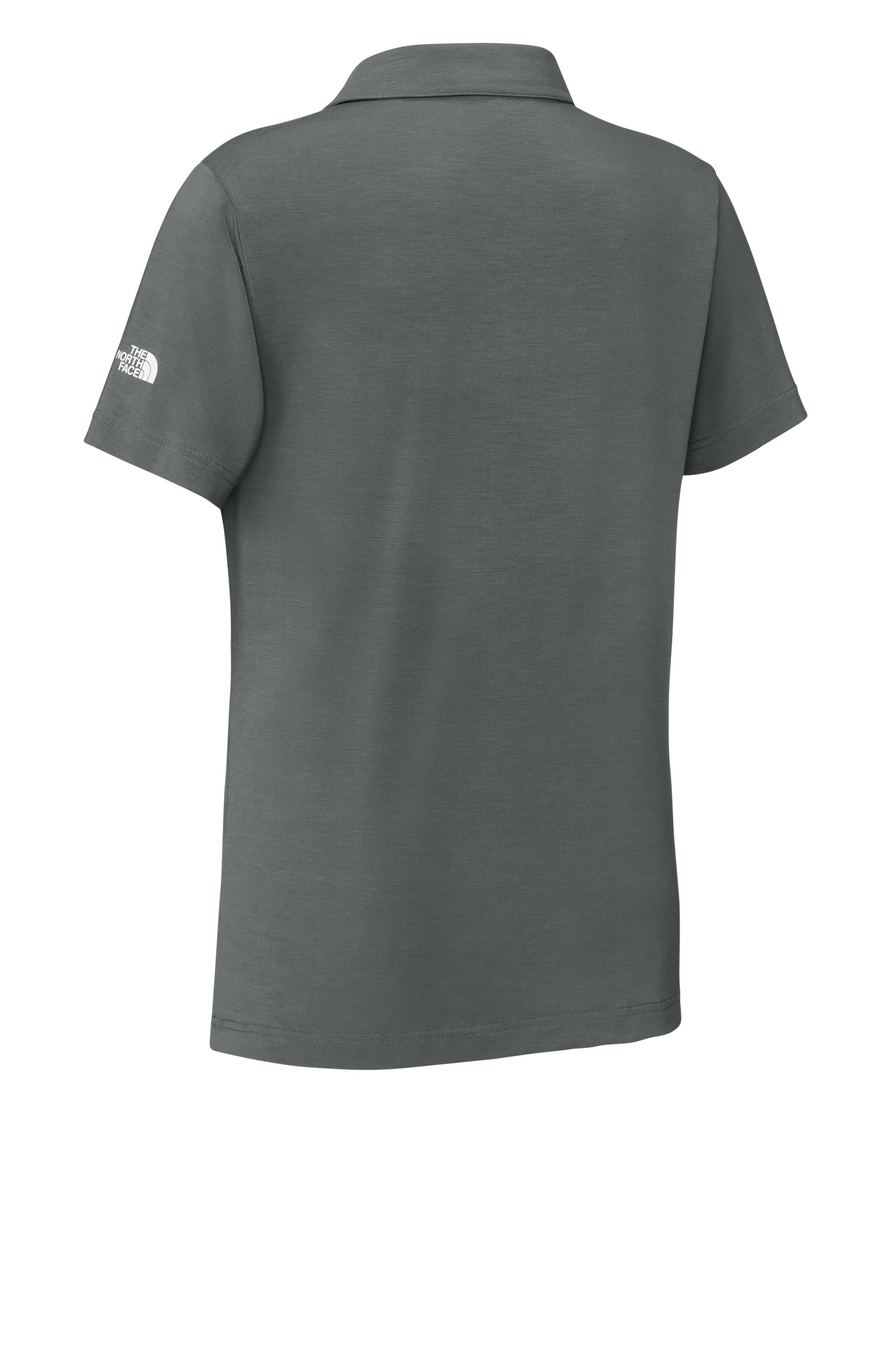 The North Face NF0A8GE1 Womens Canyon Crest Short Sleeve Polo Shirt Smoked Pearl Grey Flat Back
