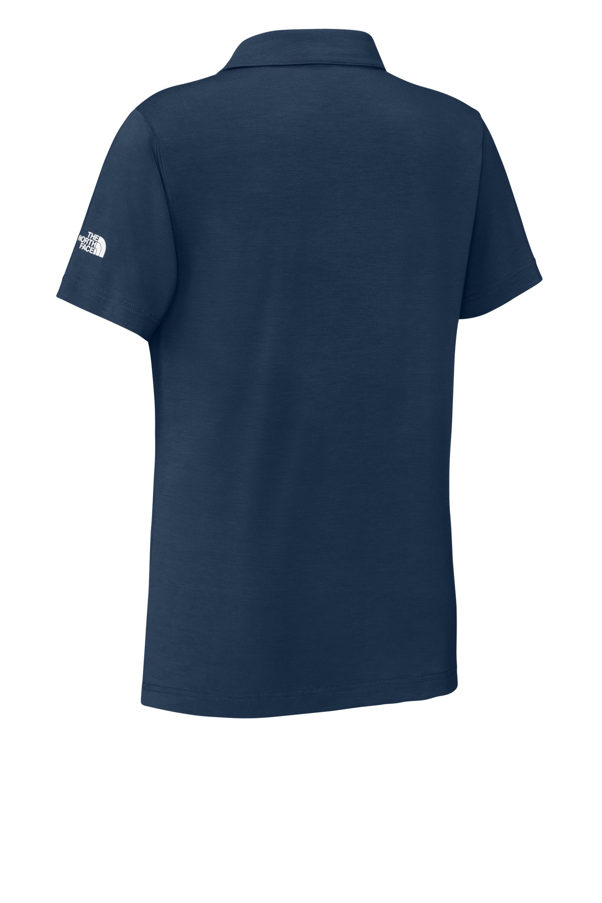 The North Face NF0A8GE1 Womens Canyon Crest Short Sleeve Polo Shirt Summit Navy Blue Flat Back